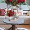 18pcs Artificial Christmas Flowers Bouquet | Mix Bouquet, Artificial Pine Branches Berry Stems Pine Cone Red Fake Flowers for Xmas Winter Home Table Vase Wedding Bouquet Decor (14.5")